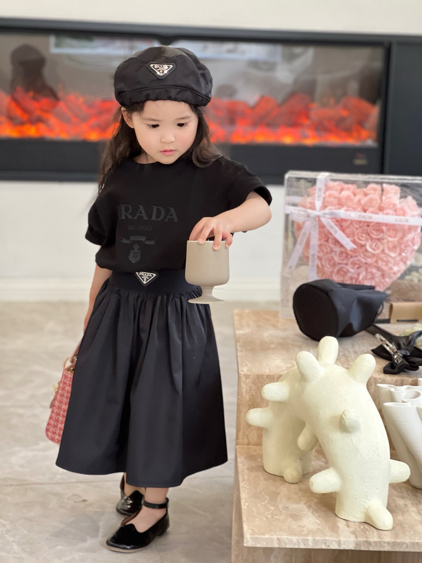 Prada T-Shirt/Skirt Set