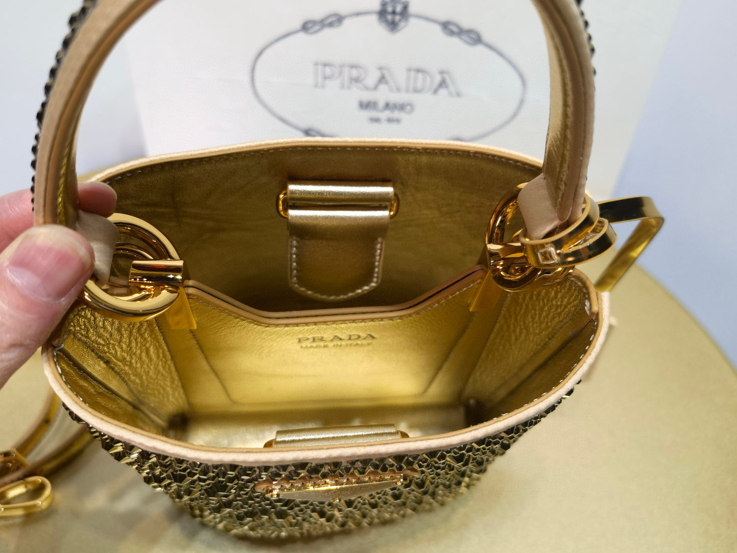 Prada Crystal Bucket Bag