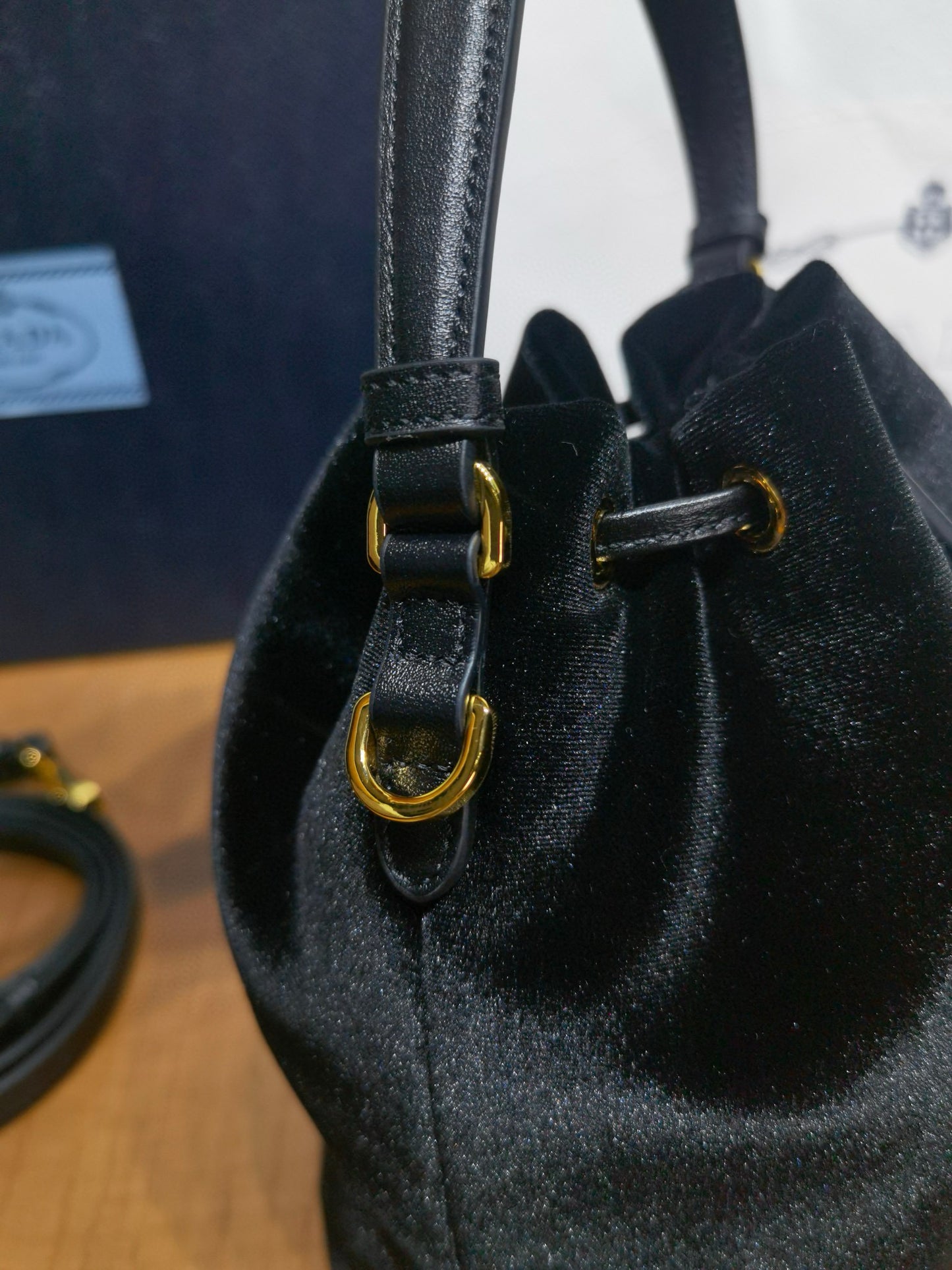 PD Mini Velvet Bag With Nappa Leather