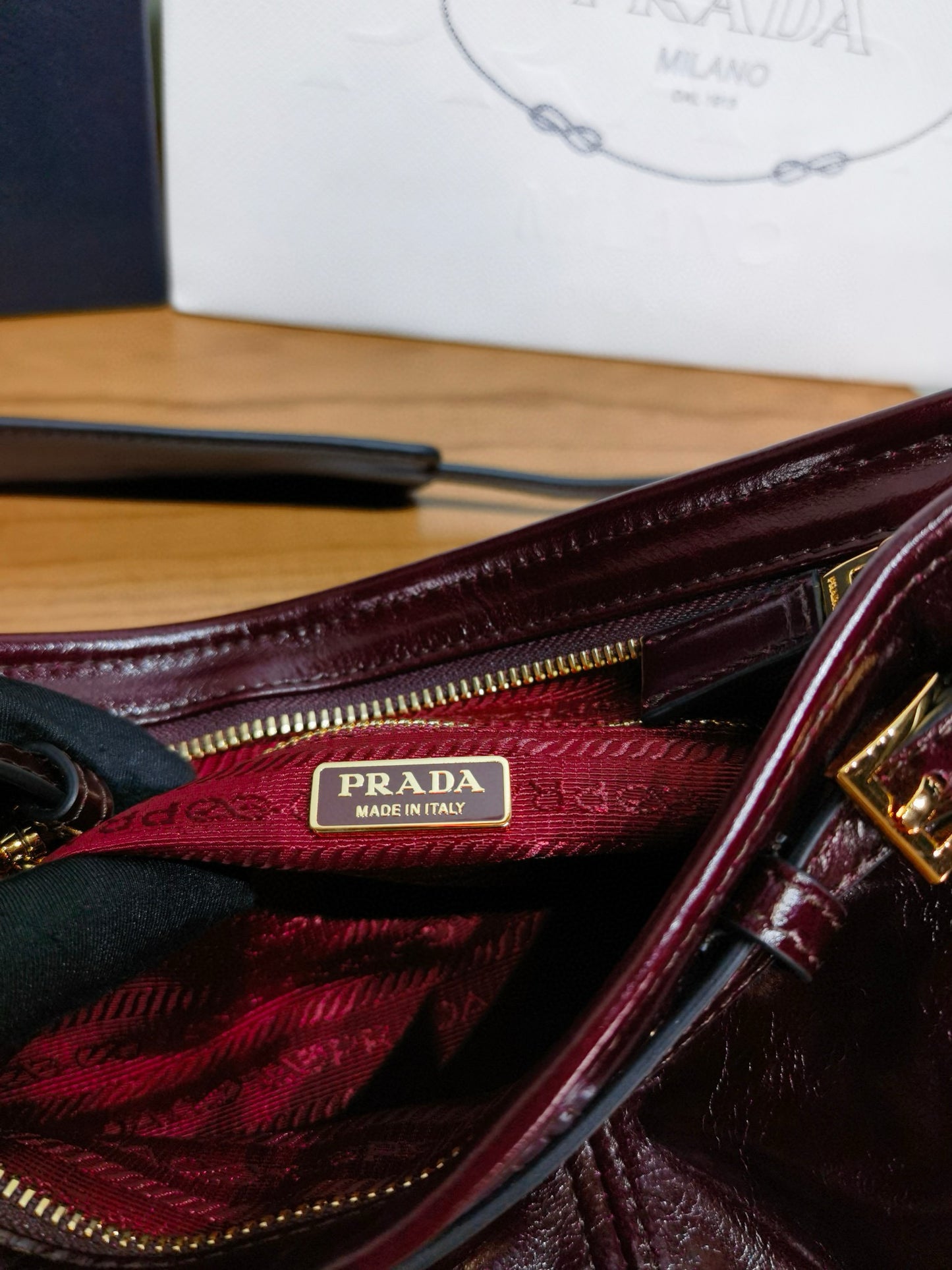 Prada Soft Lux Cross Body Bag 26x14x12cm