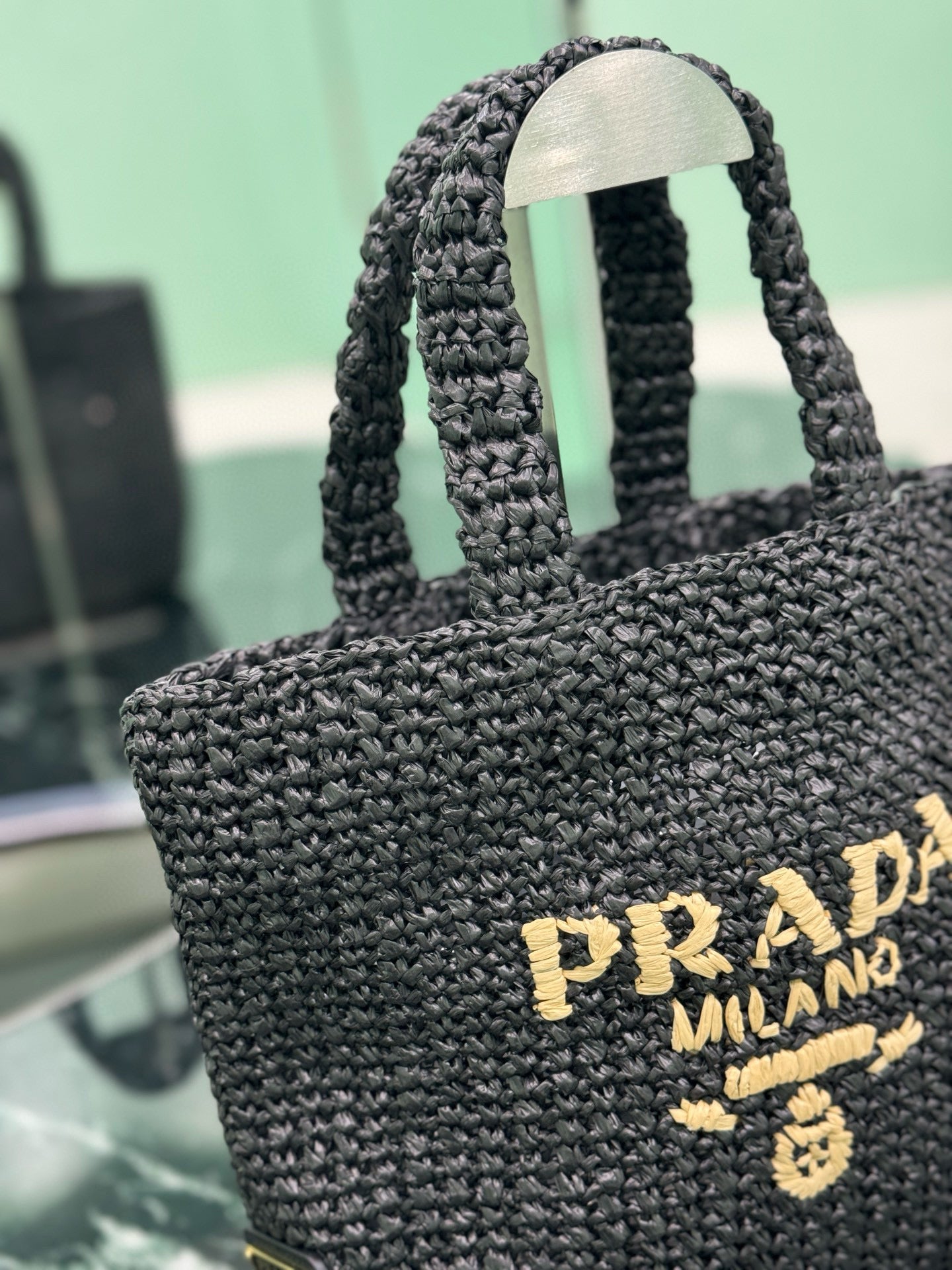 Prada Raffia Tote Bag