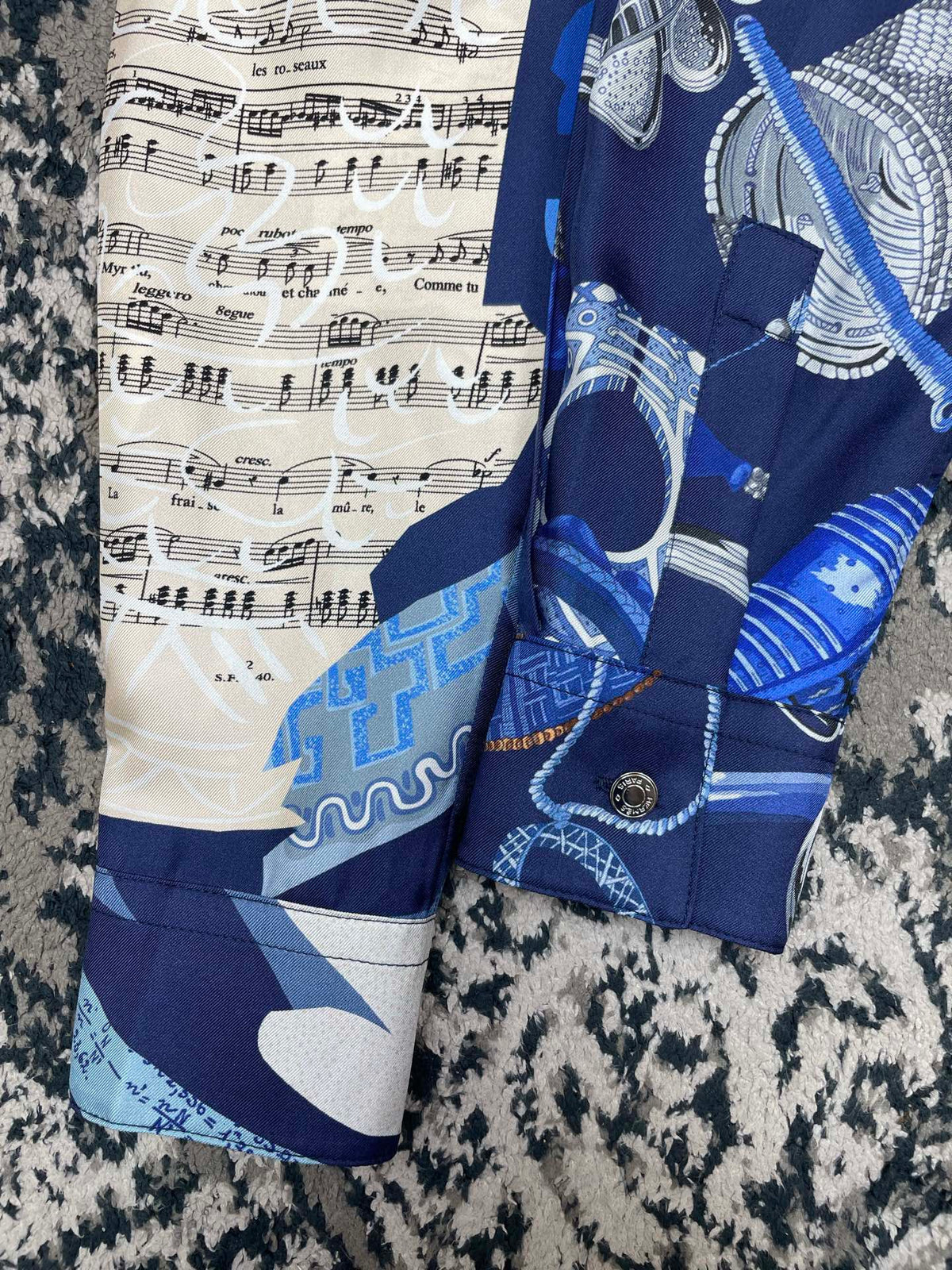 Hermes Long Sleeve Silk Shirt
