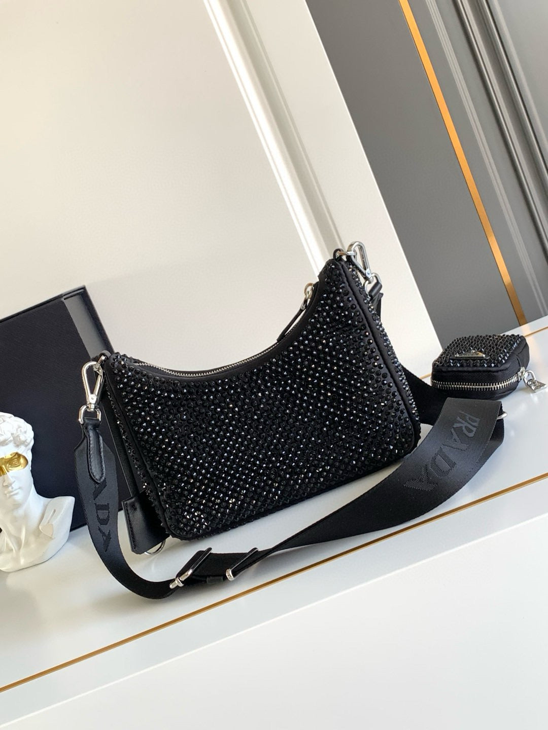 Prada Satin Crystal Bag