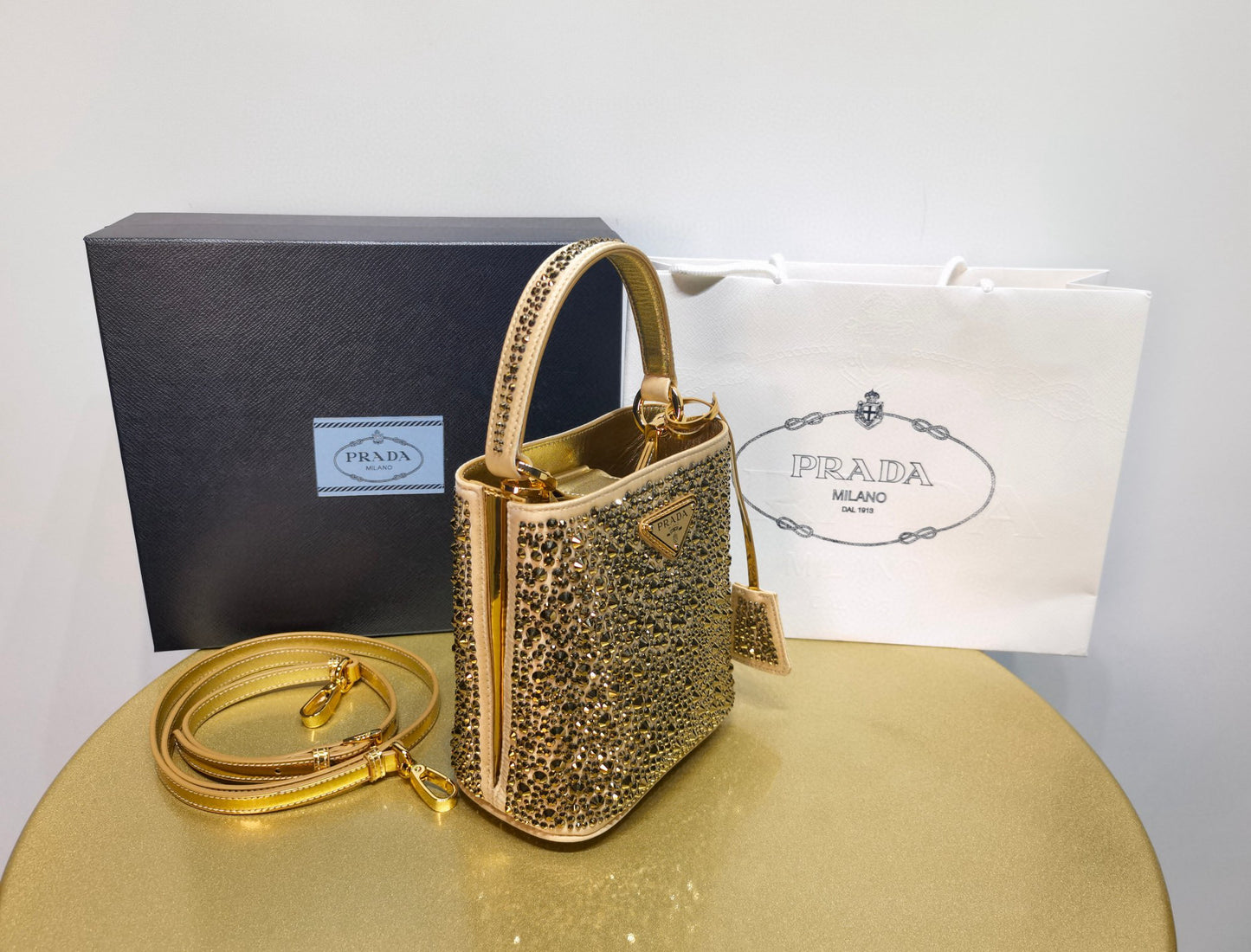 Prada Crystal Bucket Bag