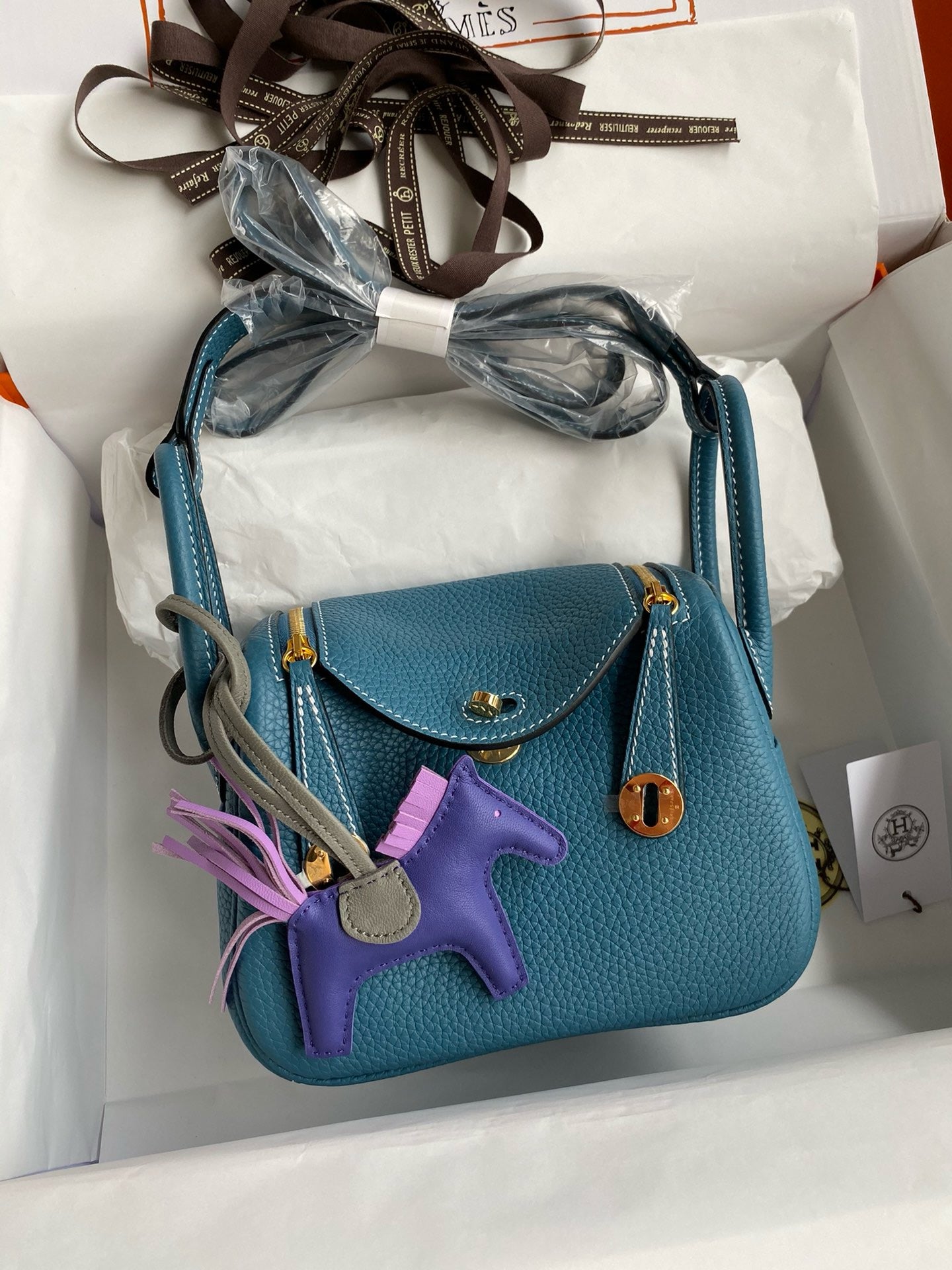 Hermes Mini Lindy, 19cm, D2, TC Skin