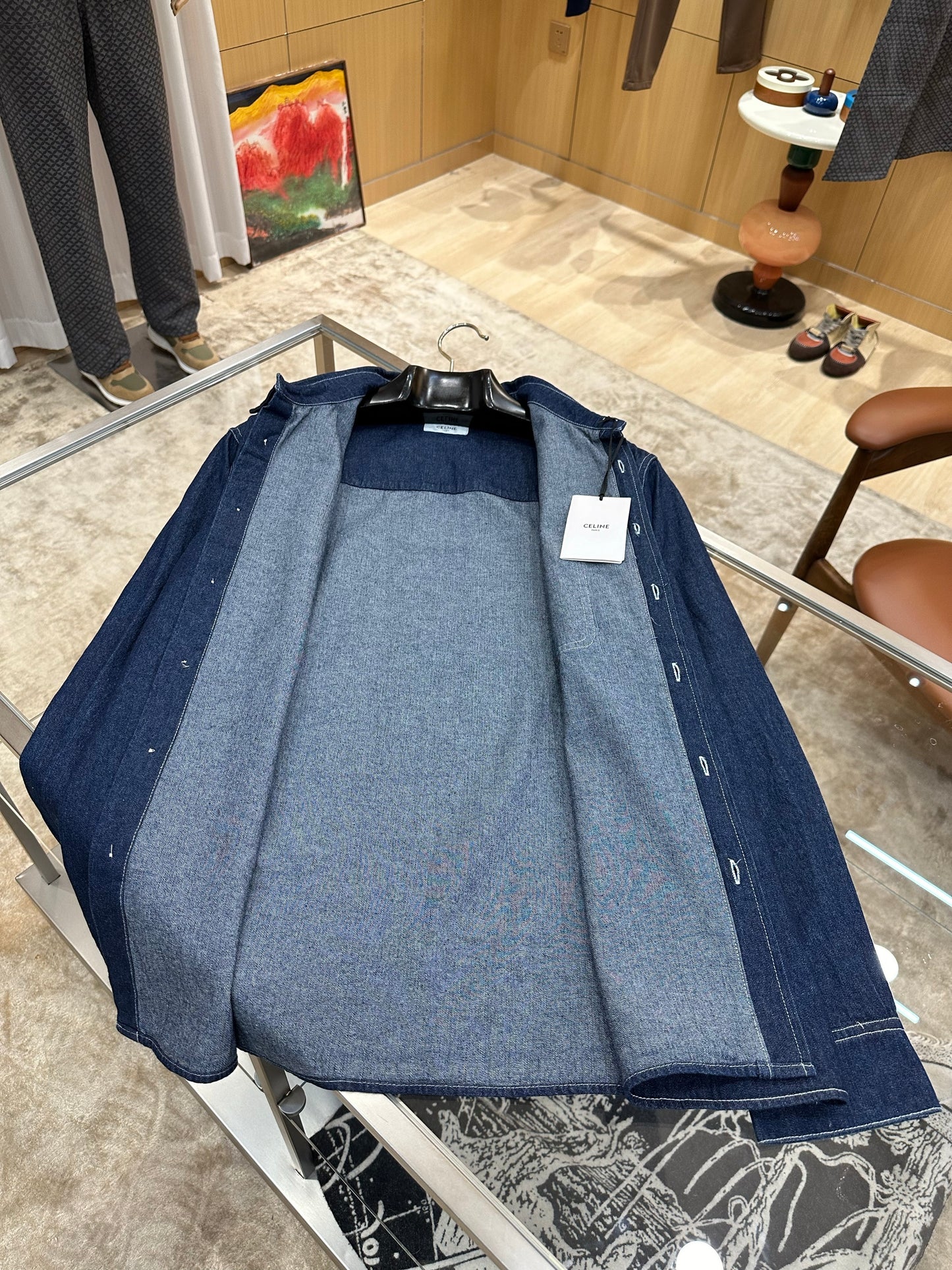 Celine Denim Long Sleeve Shirt