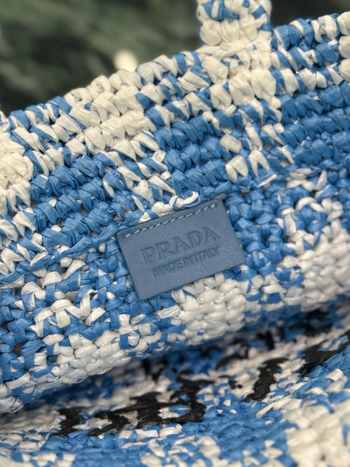Prada Raffia Tote Bag