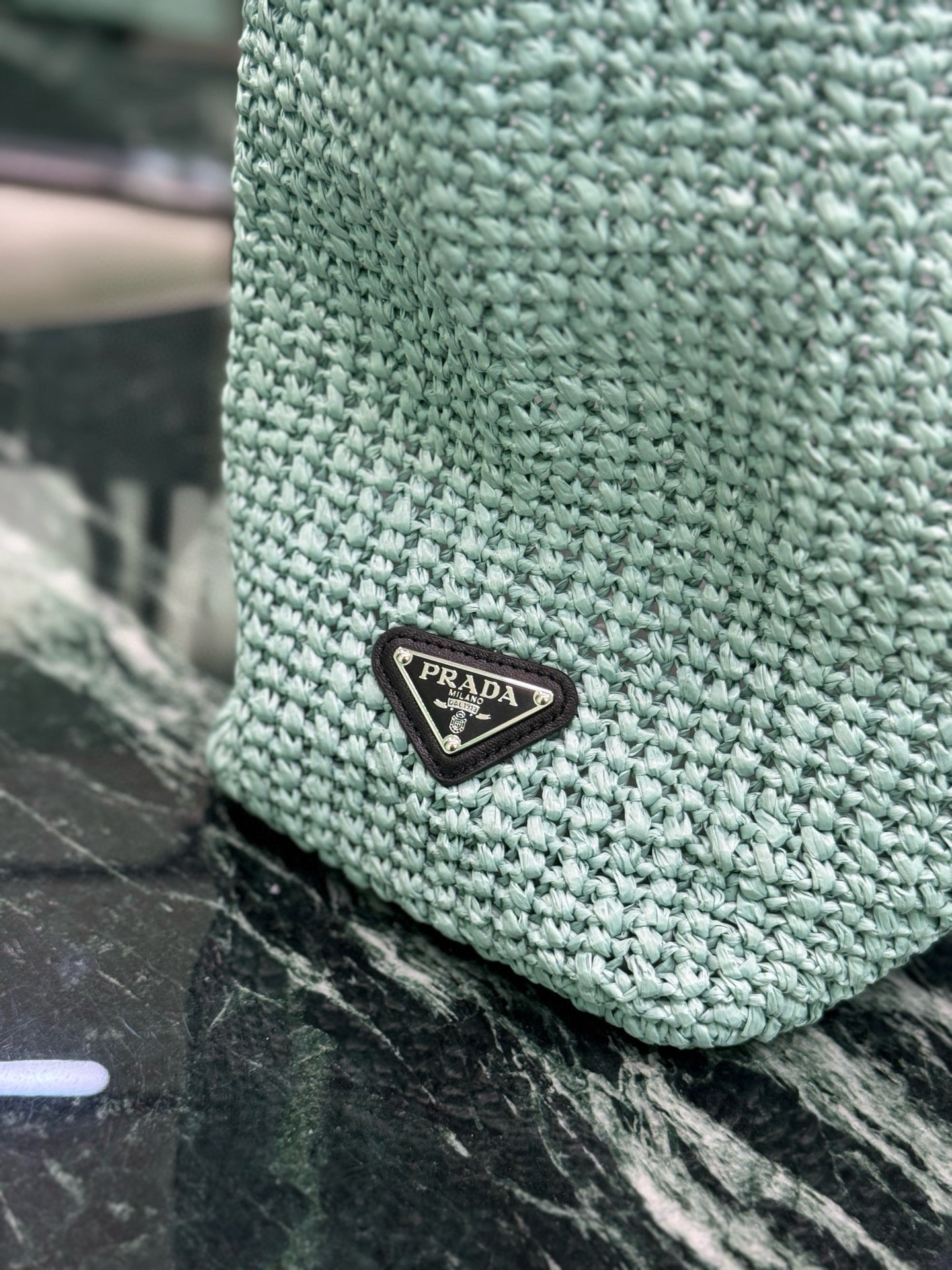 Prada Raffia Tote Bag