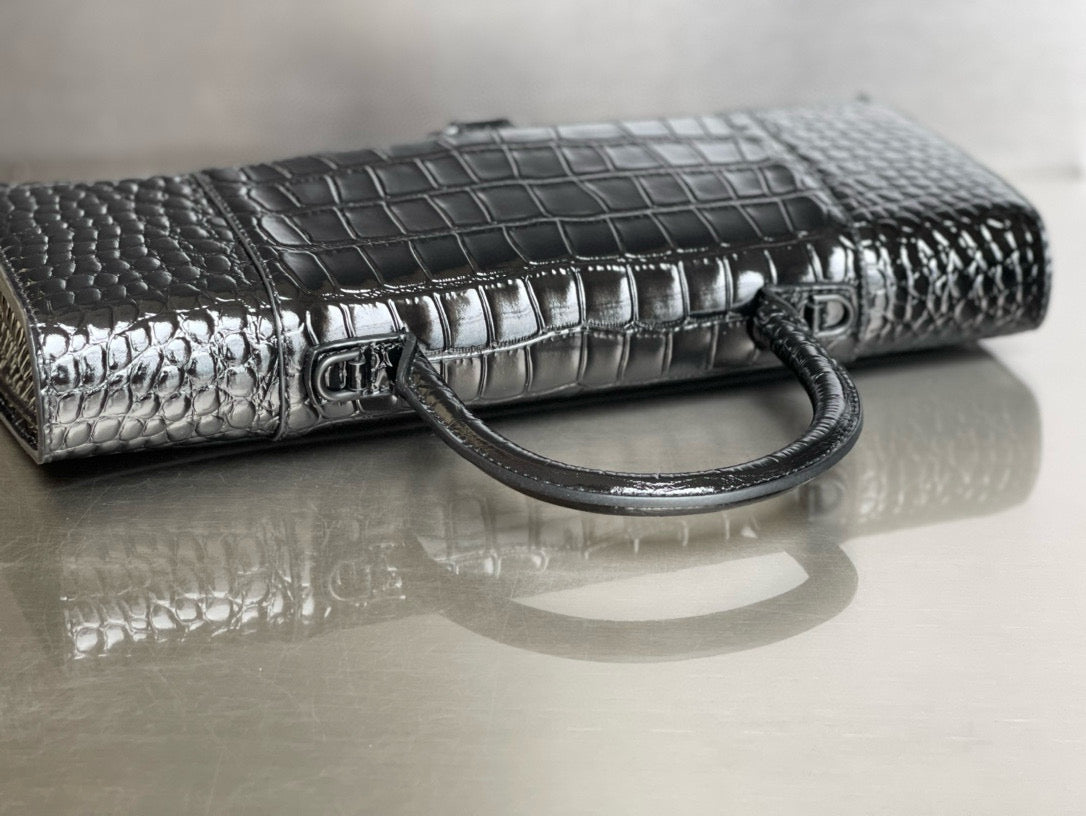BLCG Hourglass XS Crocodile Tote Bag(6x15x35cm)