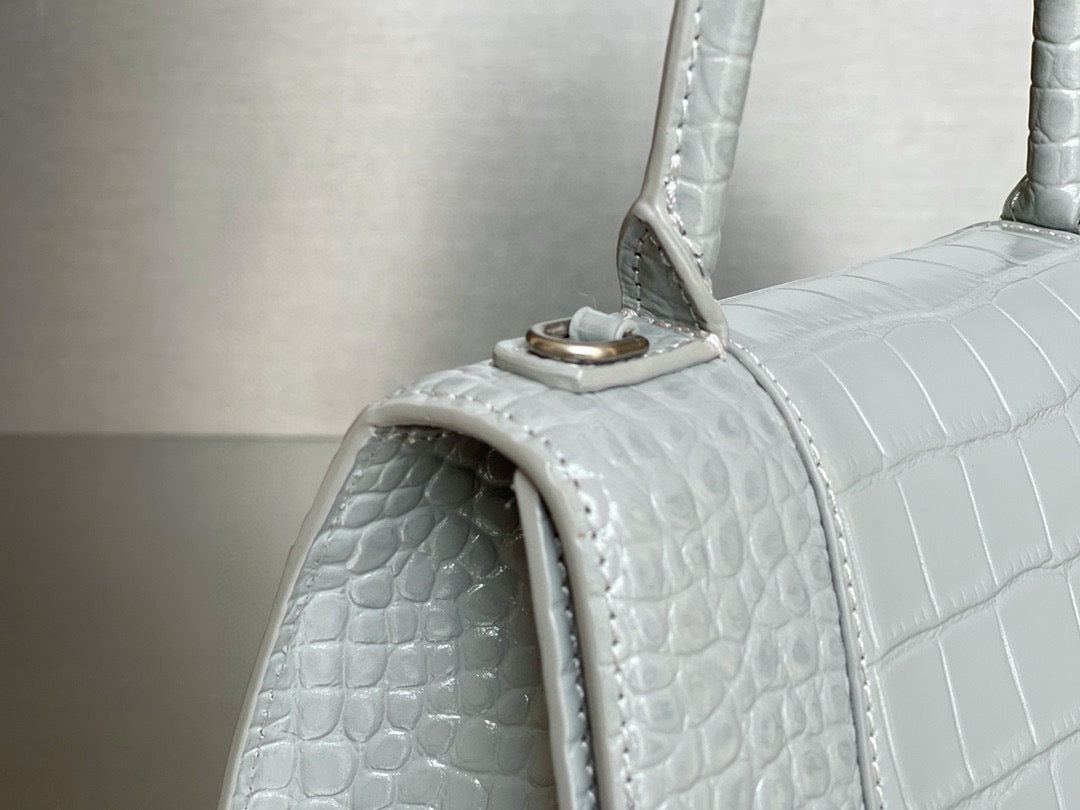 BLCG Hourglass Crocodile Top-handle Handbag (23x10x24cm)