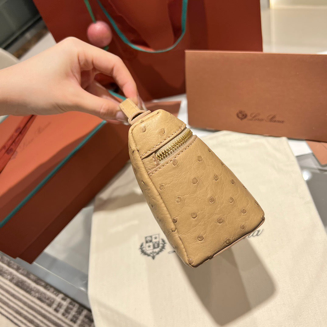 LP Extra Pocket L19 Ostrich Leather Bag