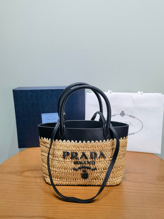 PD Natural Crochet Bucket Bag