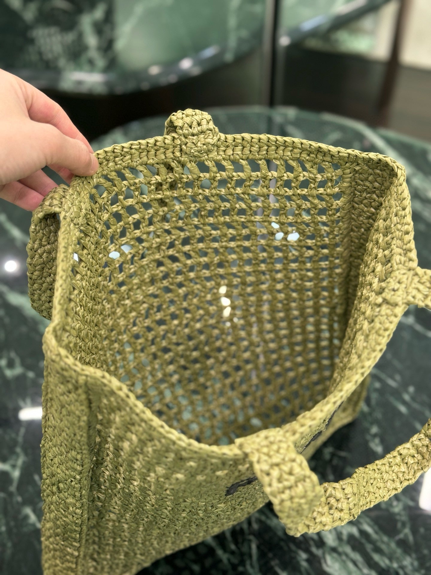 Prada Raffia Tote Bag
