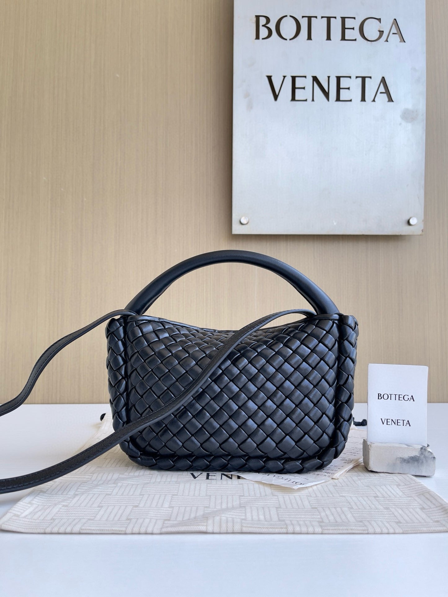 BV Burgundy Cobble Top-Handle Bag