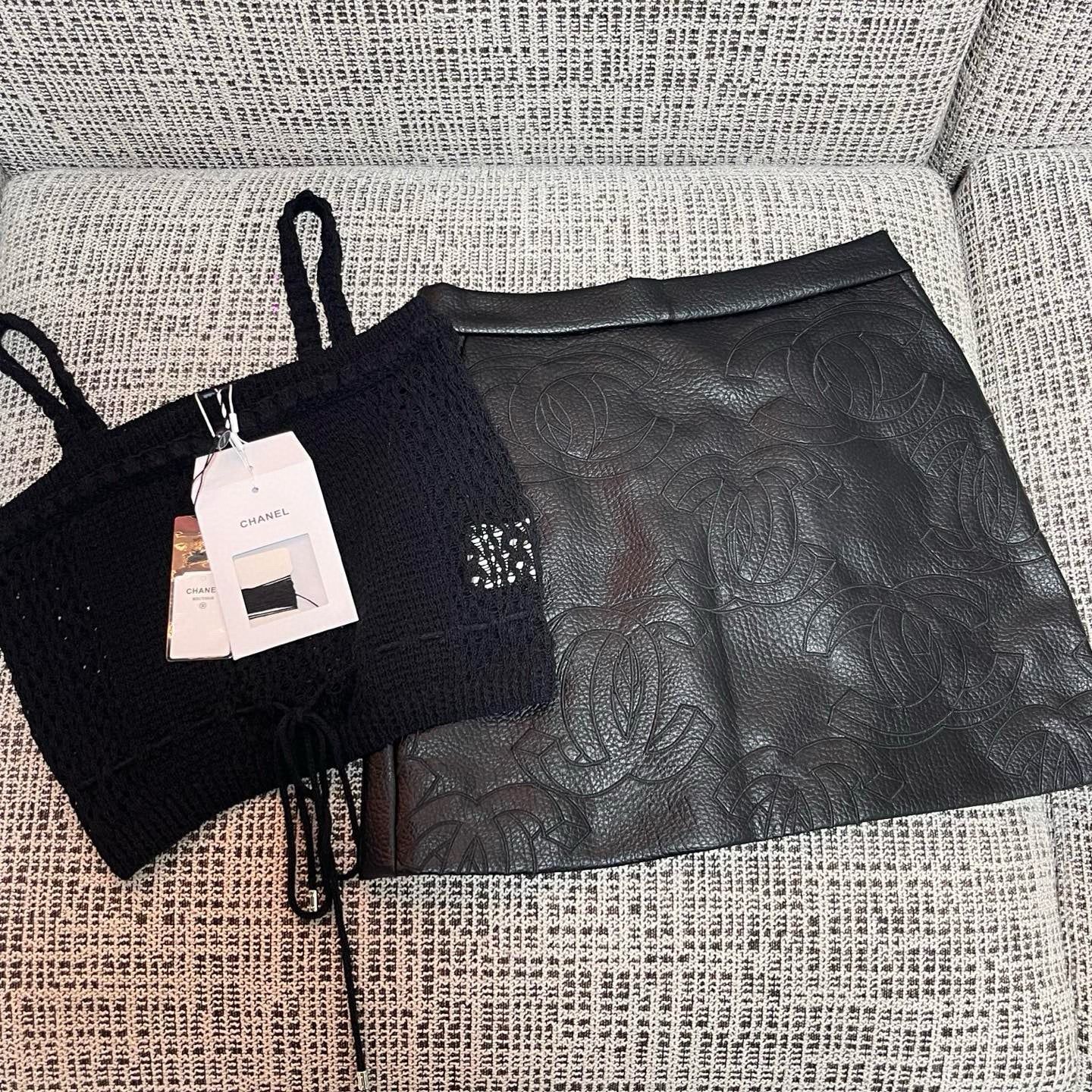 Chanel Leather Skirt