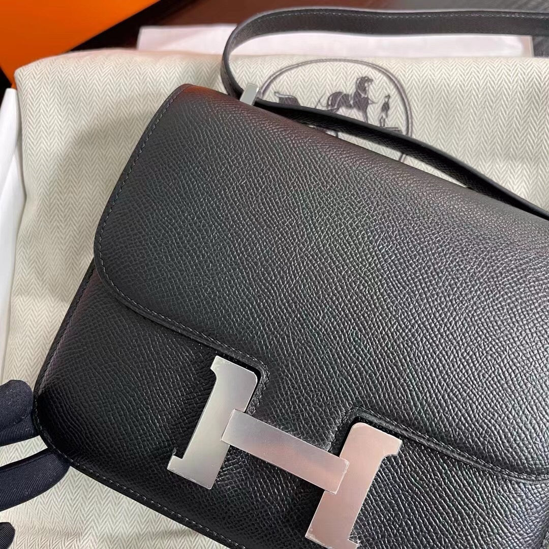 Hermes Constance 19cm, CK 89, Epsom