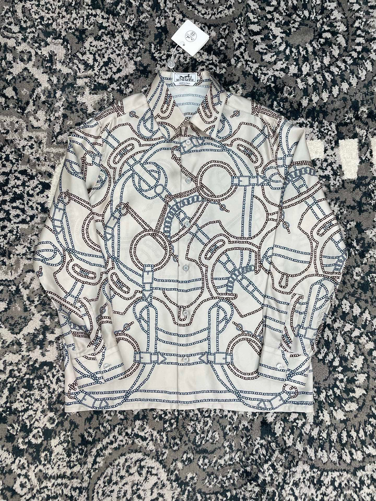 Hermes Long Sleeve Silk Shirt