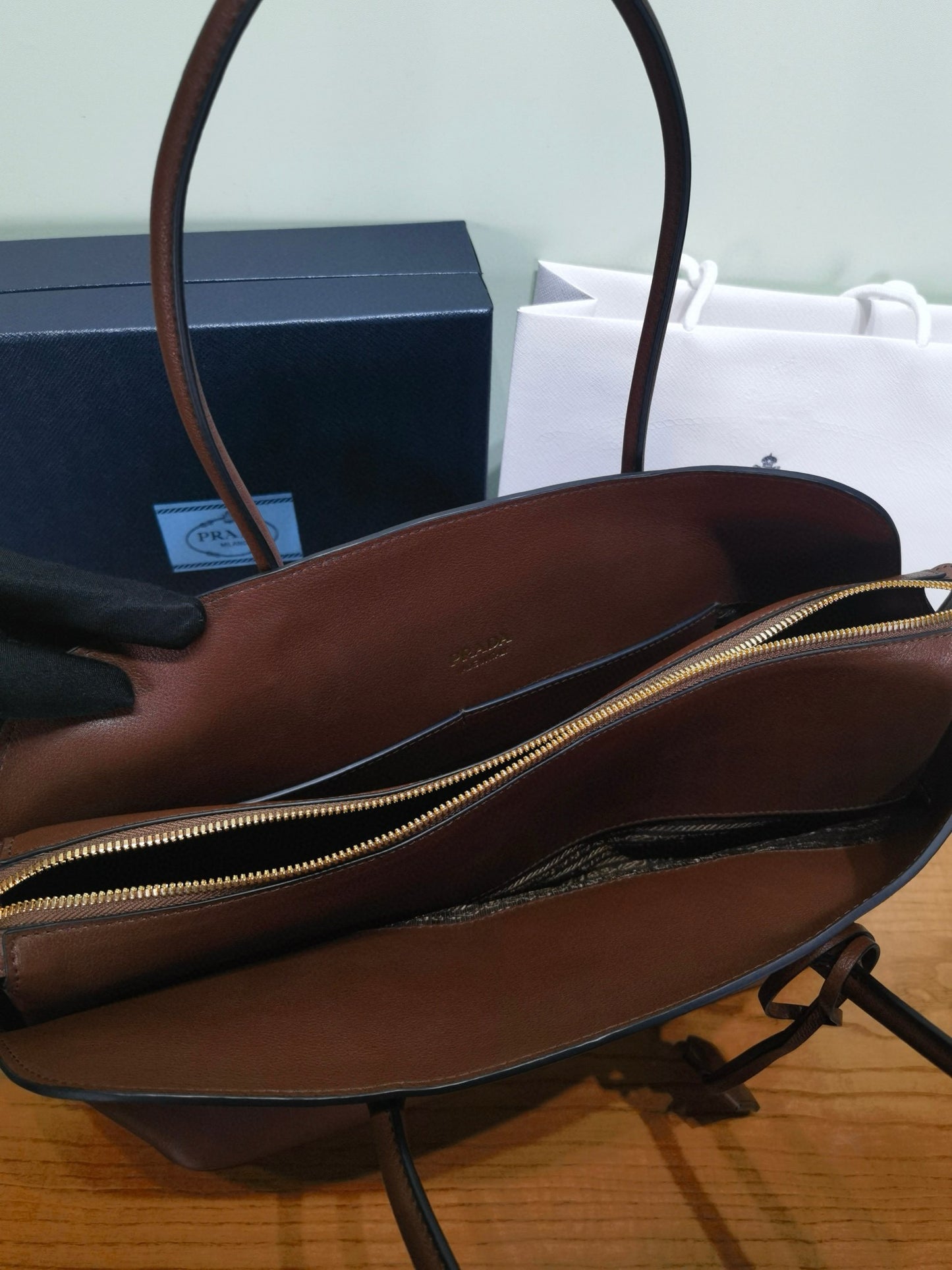PD Large Leather Tote Bag