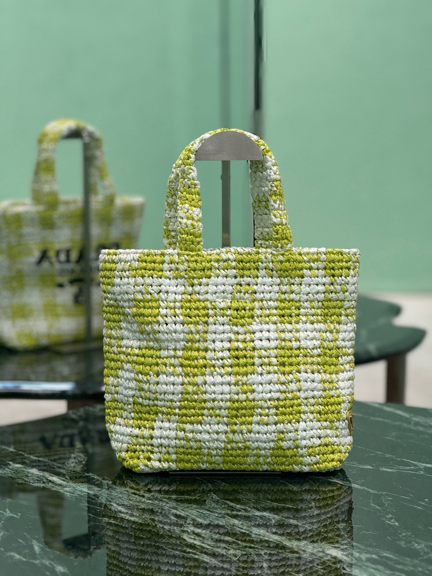 Prada Raffia Tote Bag