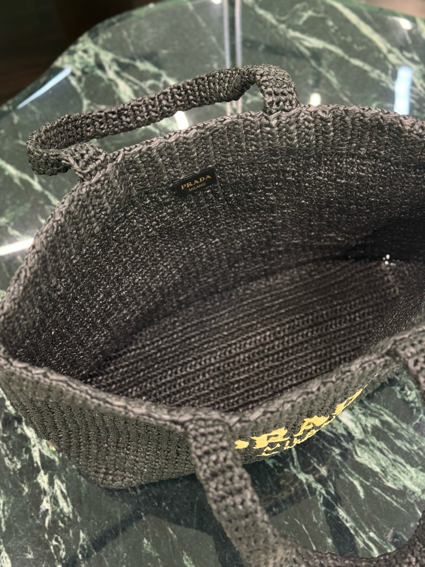 Prada Raffia Tote Bag