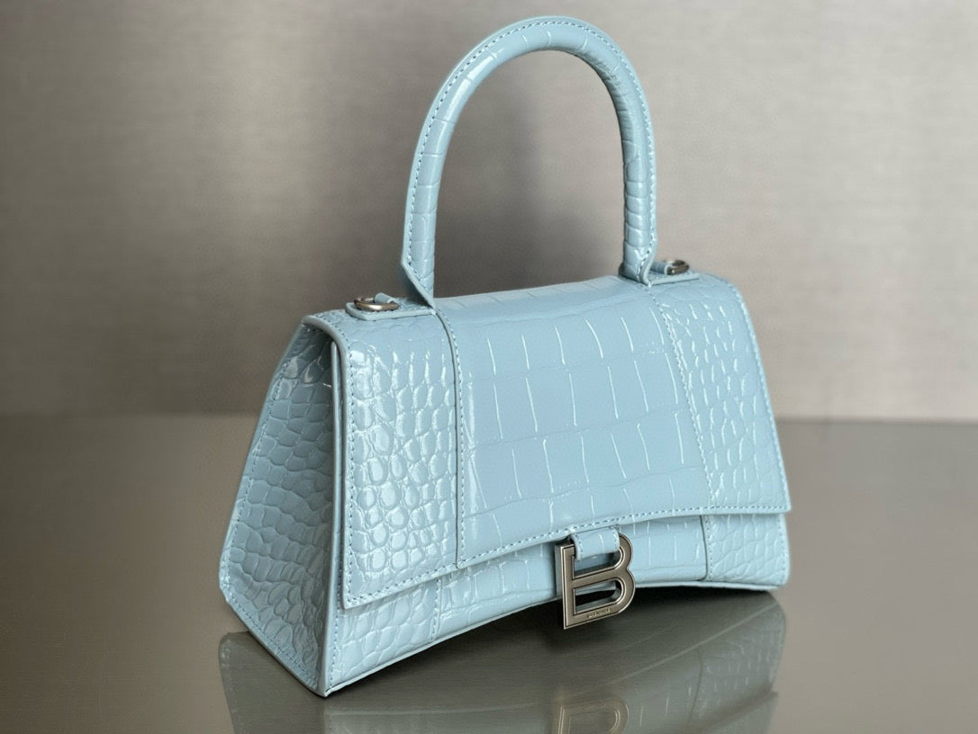 BLCG Hourglass Crocodile Top-handle Handbag
(23x10x24cm)