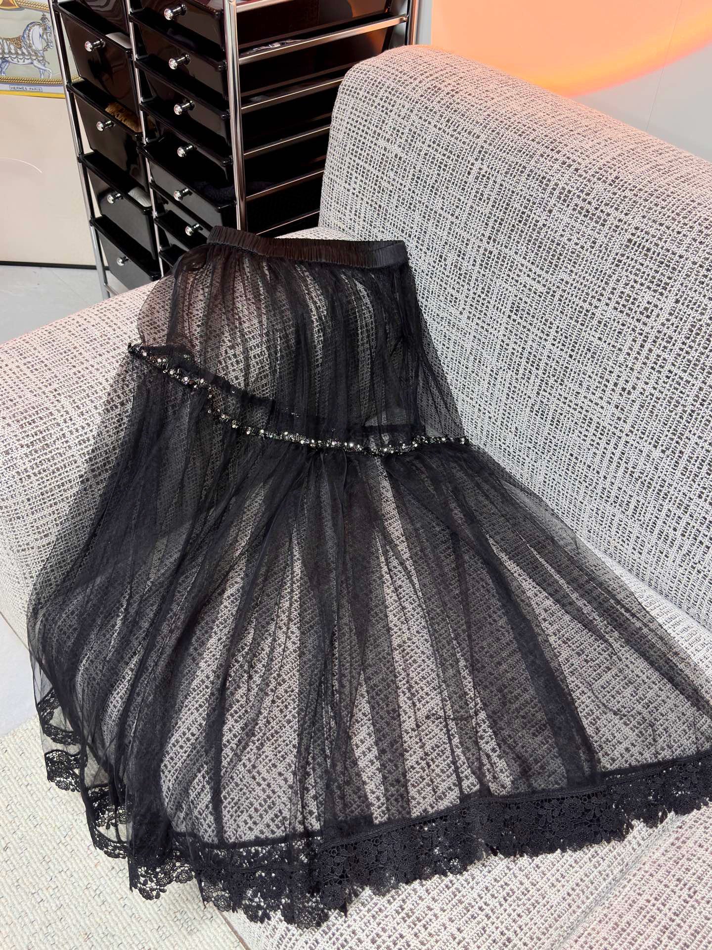 Chanel Sheer Layered Skirt