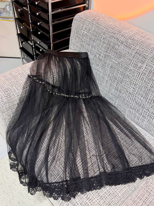 Chanel Sheer Layered Skirt