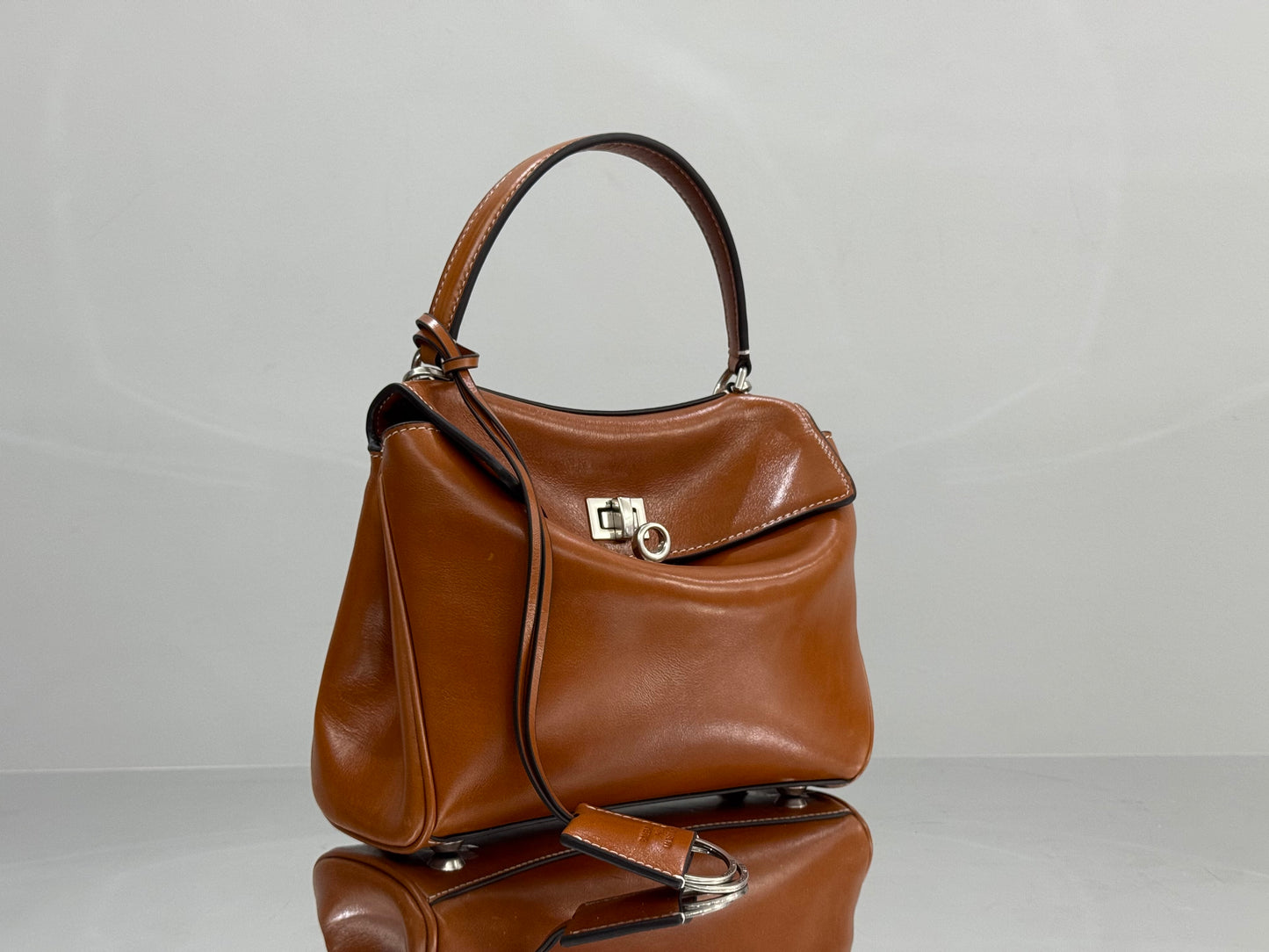 BLCG Rodeo Mini Leather Tote Handbag 22x19x8cm
