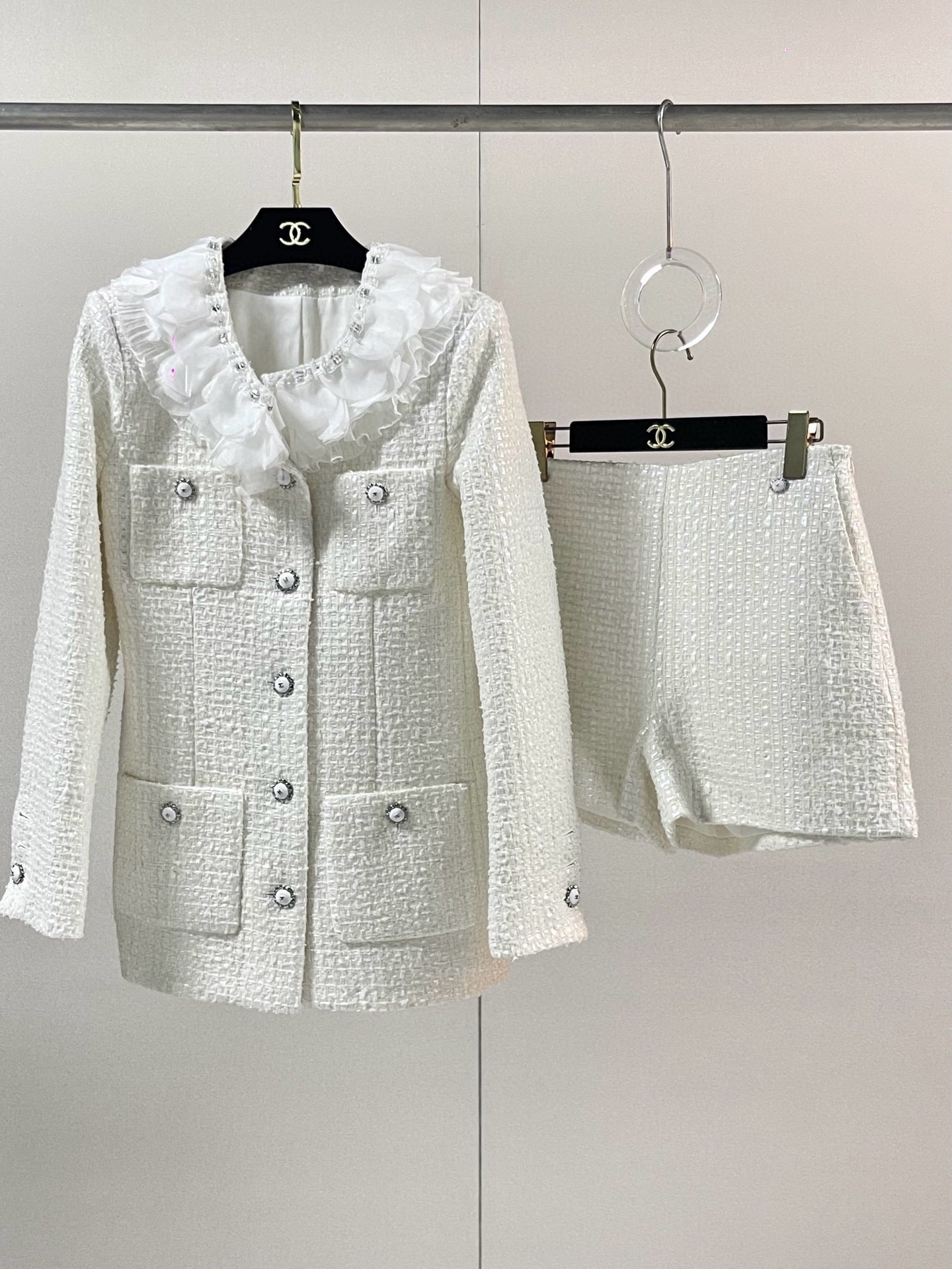 Chanel Tweed Jacket With Shorts Set