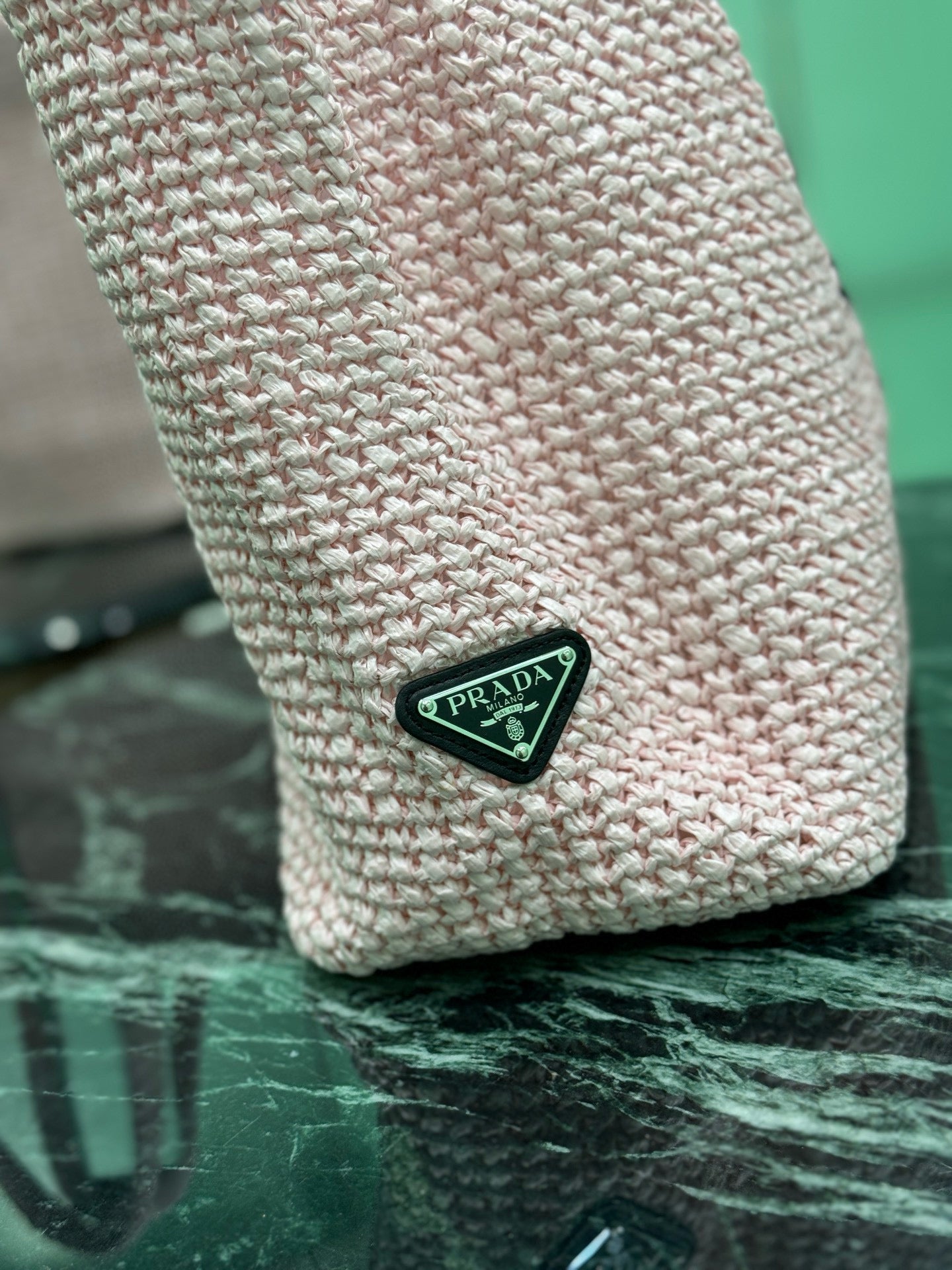 Prada Raffia Tote Bag