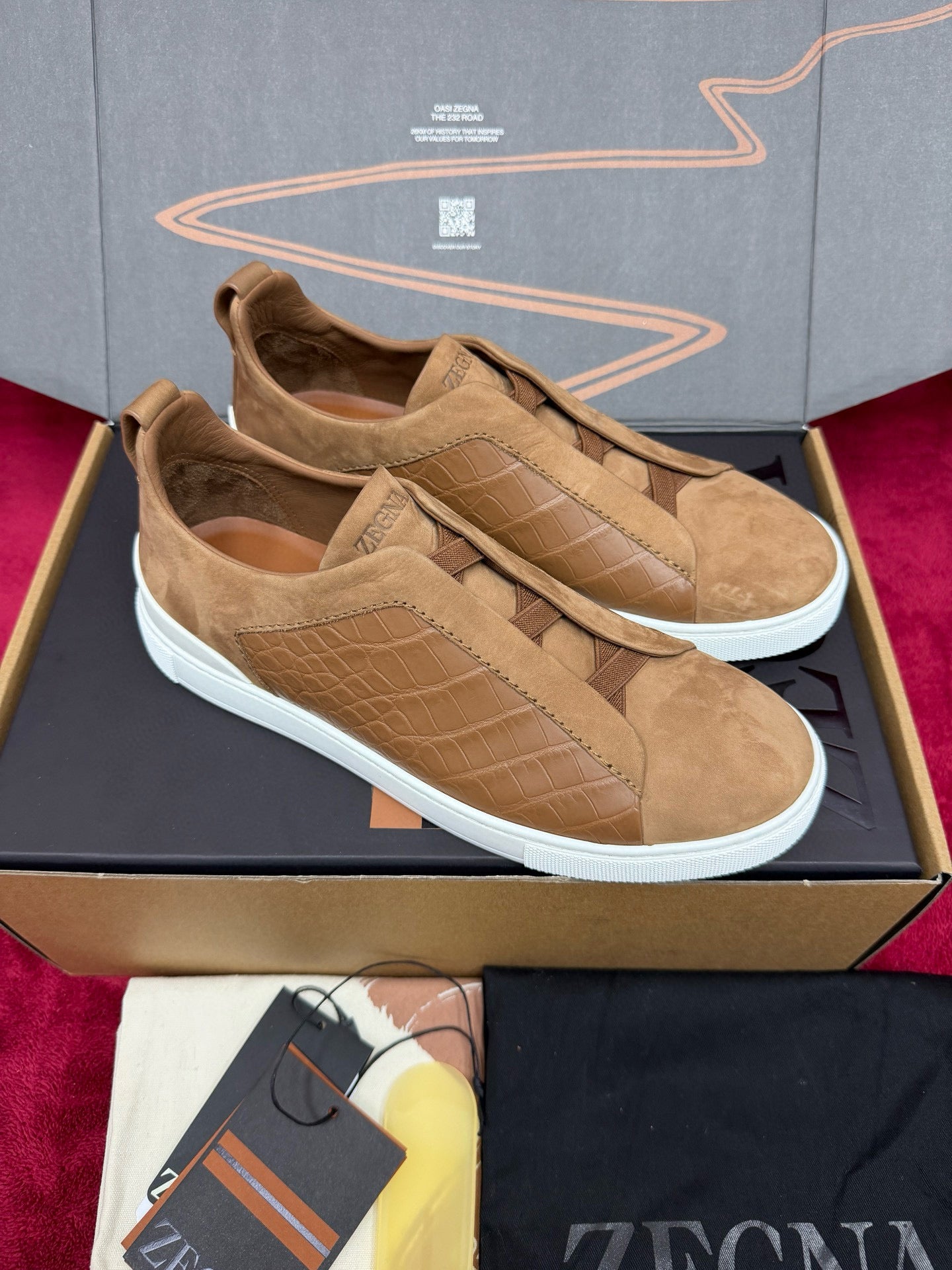 Zegna Alligator Sneakers