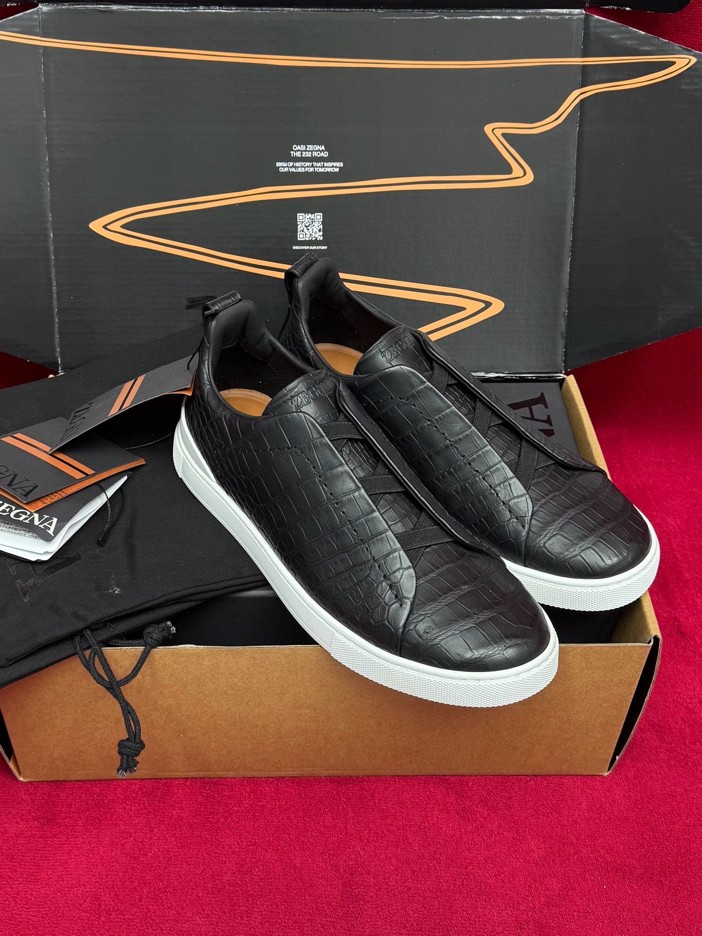 Zegna Full Alligator Sneakers