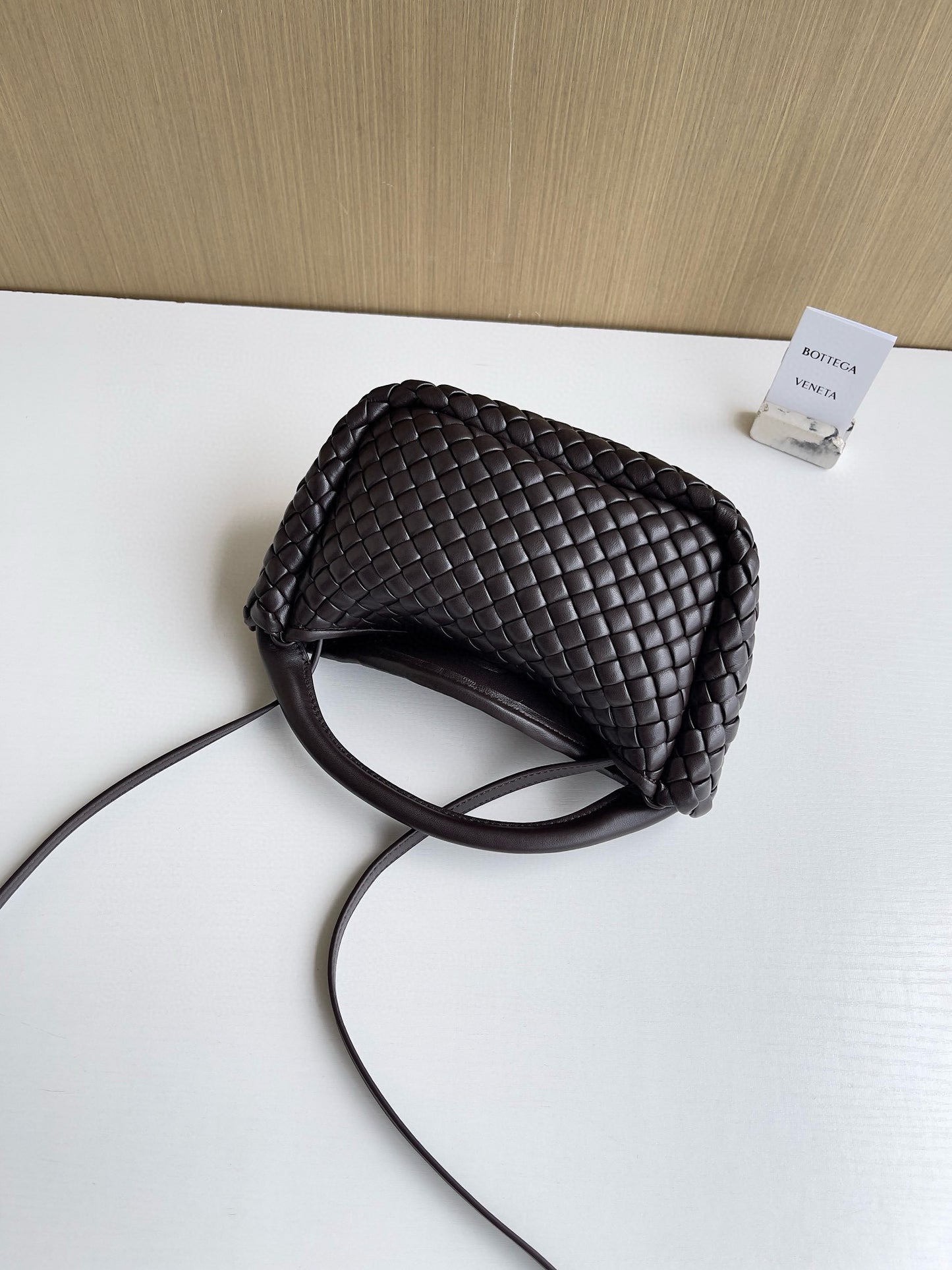 BV Burgundy Cobble Top-Handle Bag
