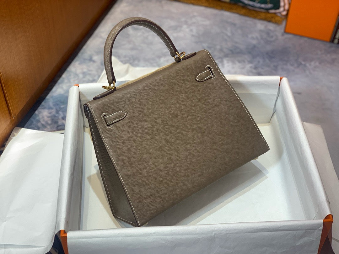 Hermes Kelly 25cm, Etoupe, Epsom