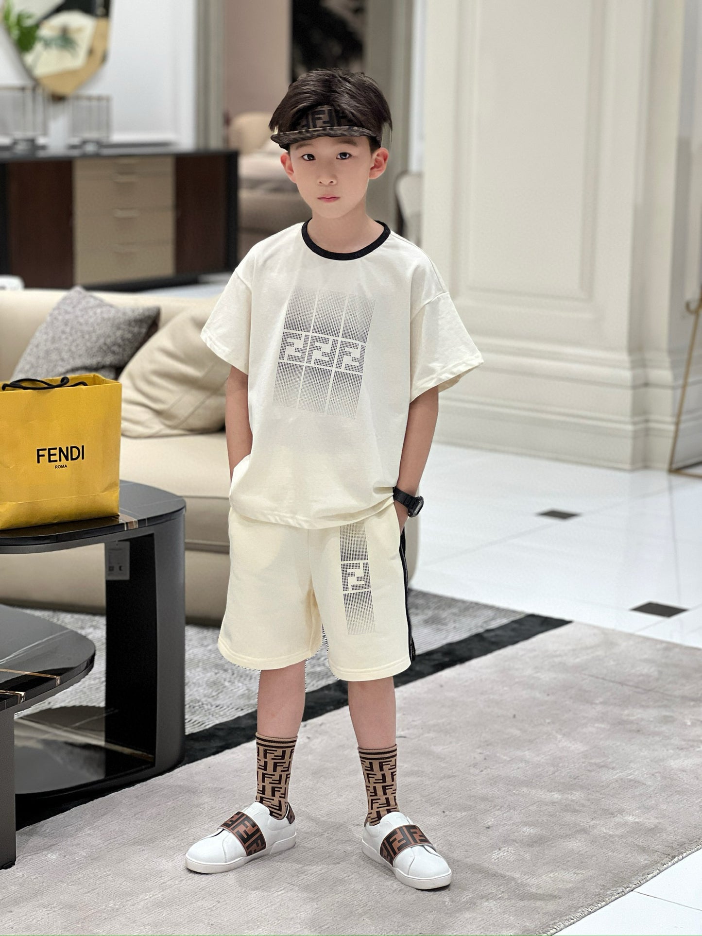 Fendi T-Shirt/Short Pant Set