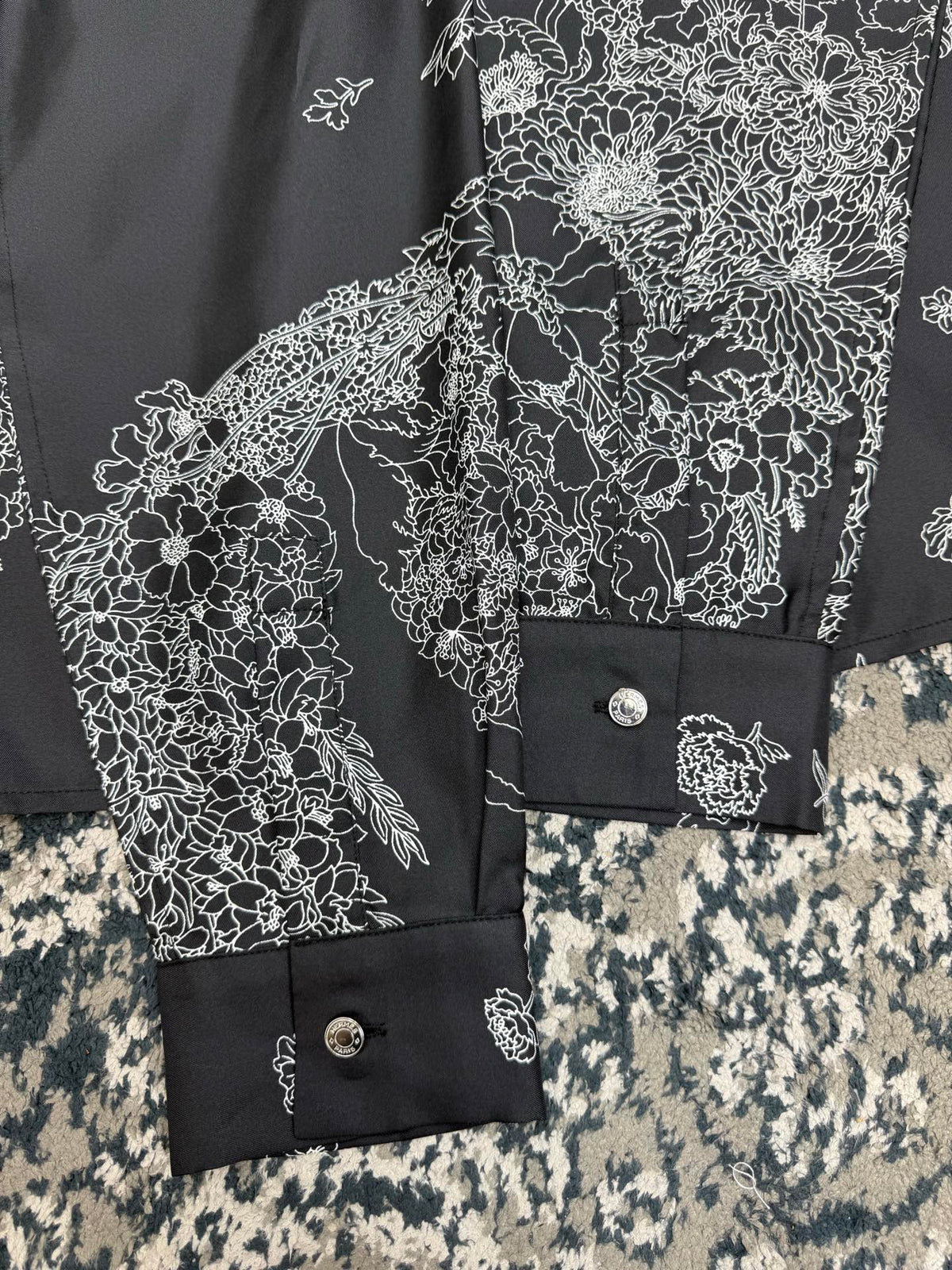 Hermes Long Sleeve Silk Shirt