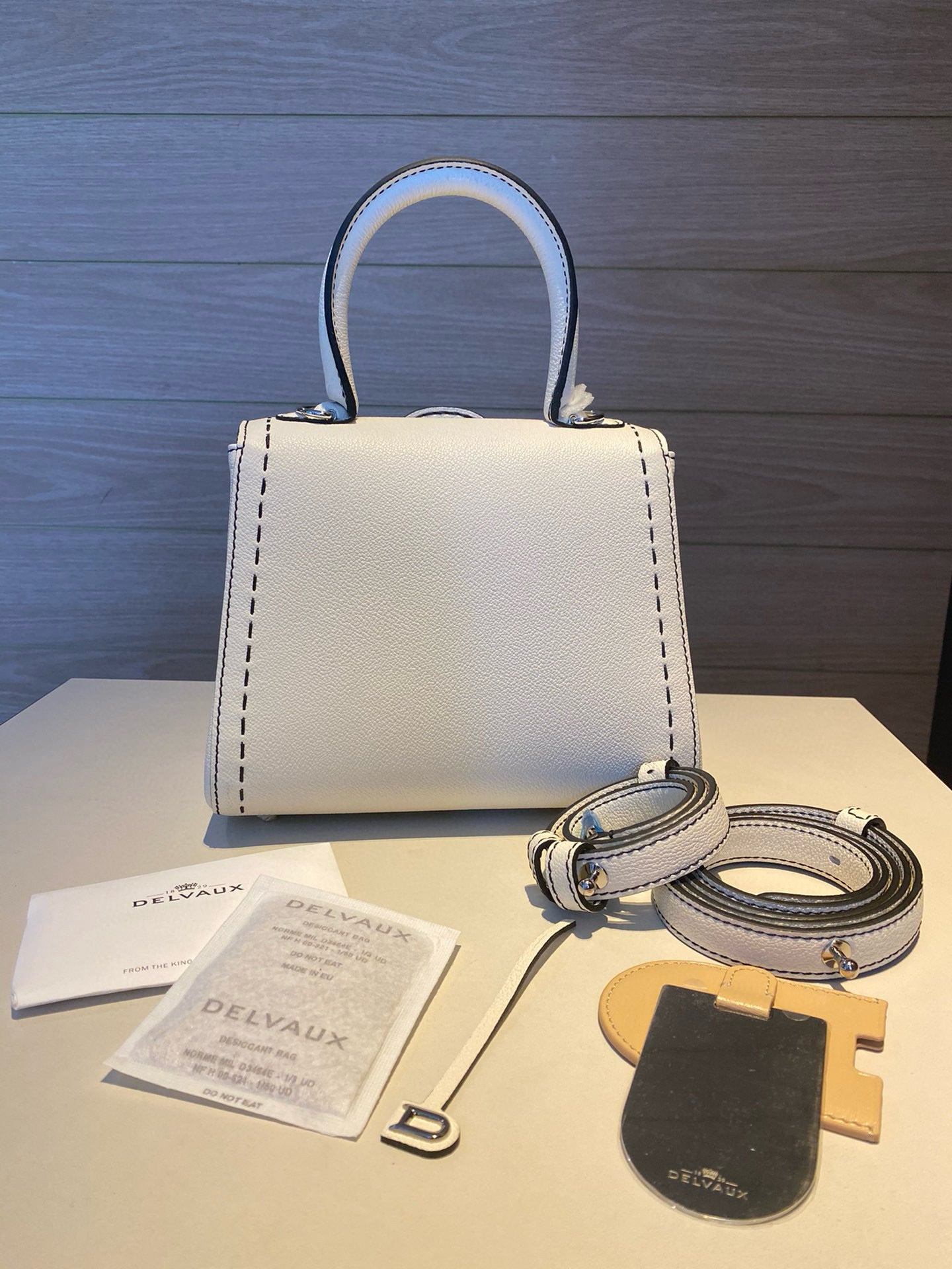 Delvaux Brillant Mini Surpiqué Rodeo Handbag