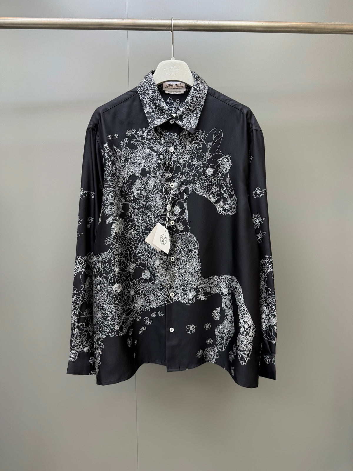 Hermes Long Sleeve Silk Shirt