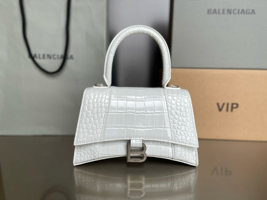 BLCG Hourglass Crocodile Top-handle Handbag(23x10x24cm)