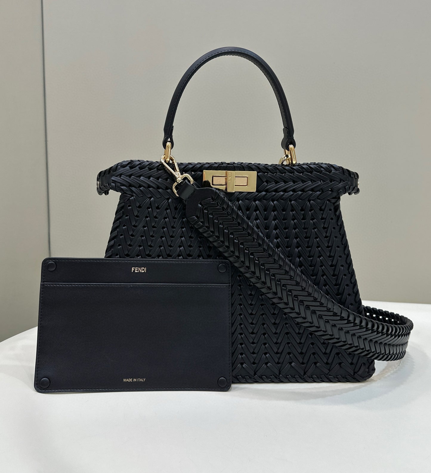 Fendi Vitello King Petite Peekaboo Bag