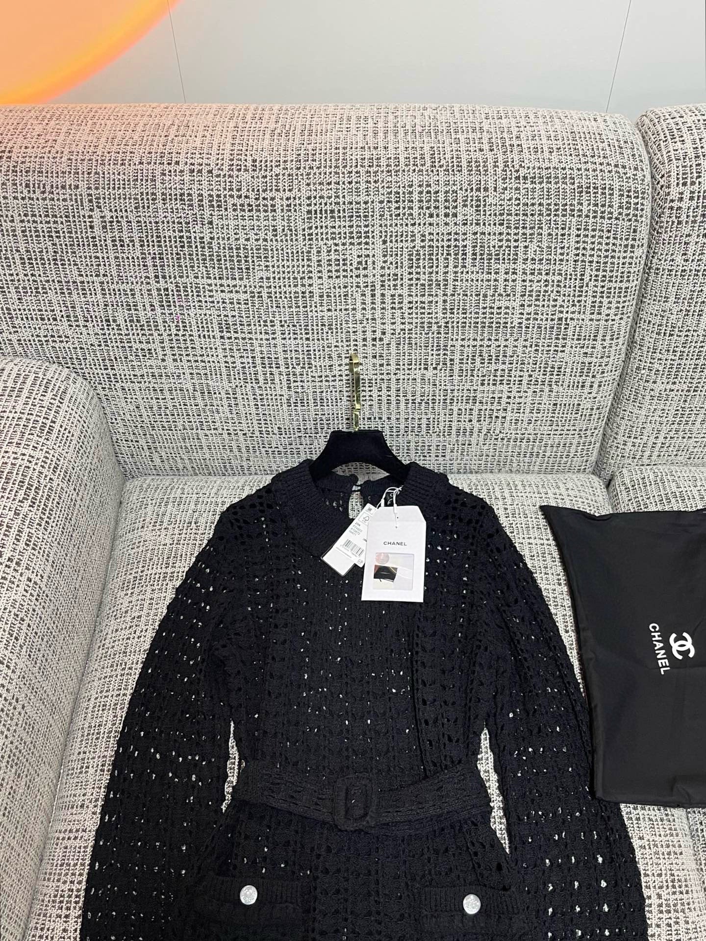 Chanel Crochet Knit Jacket & Pants Set
