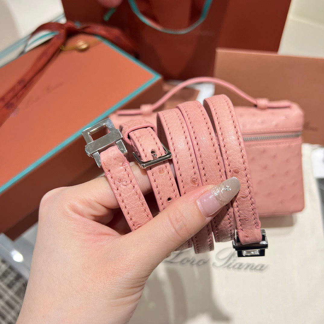LP Extra Pocket L19 Ostrich Leather Bag