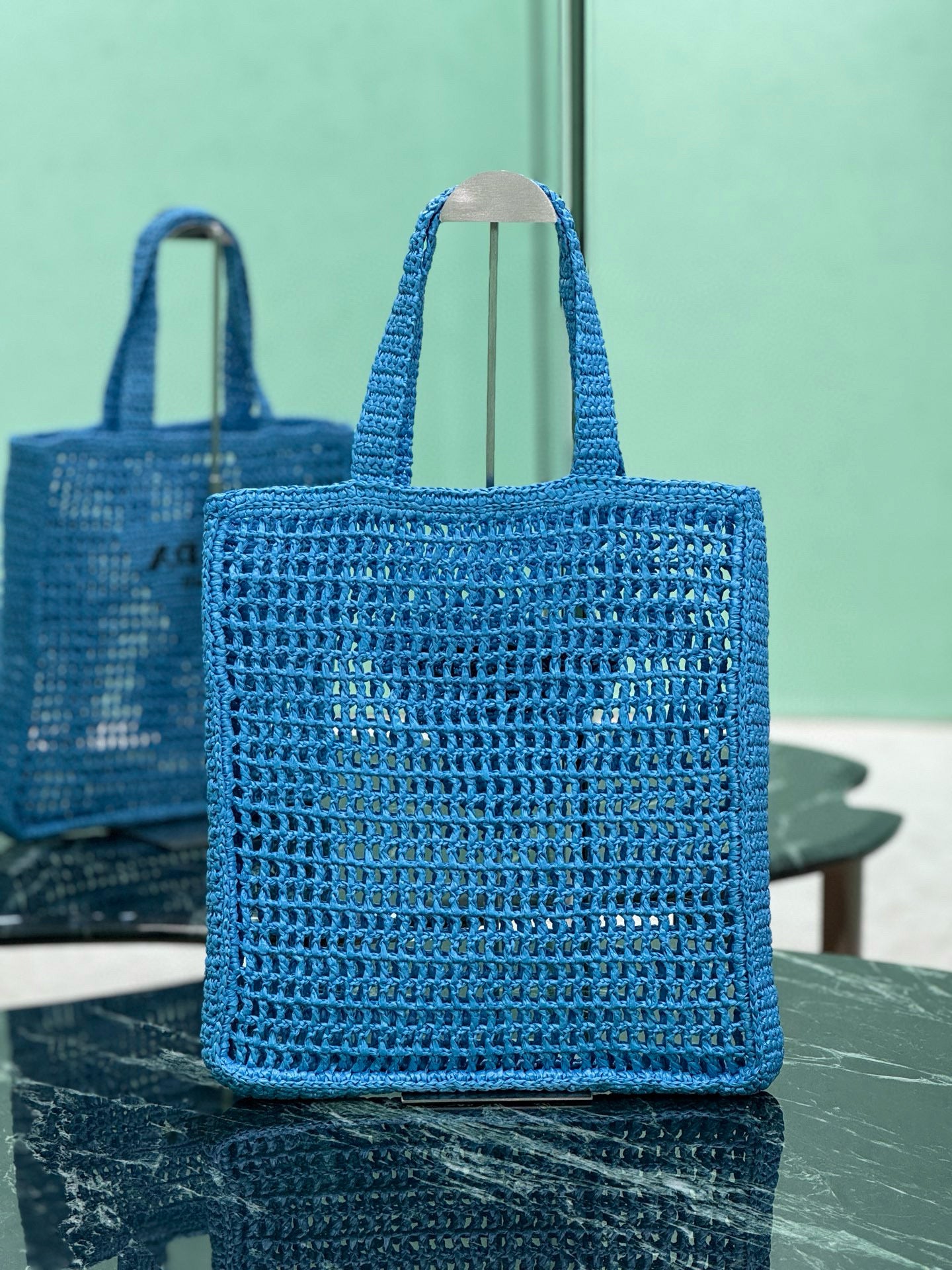 Prada Raffia Tote Bag