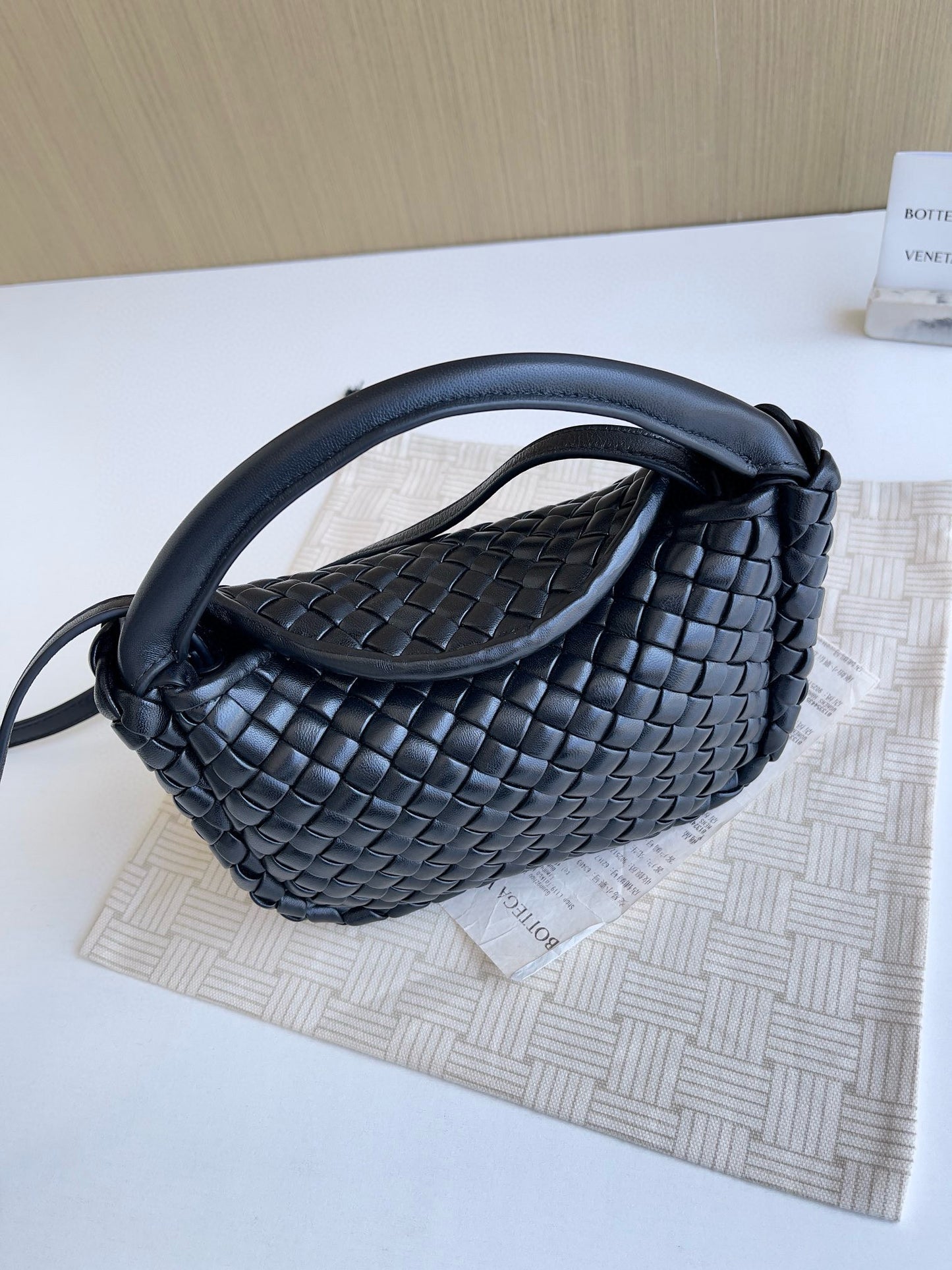 BV Burgundy Cobble Top-Handle Bag
