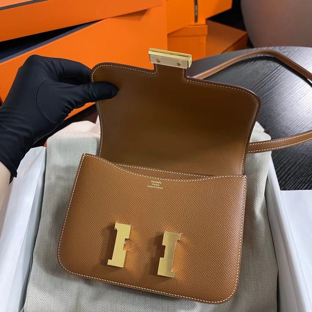 Hermes Constanza 19cm, CK 37, Epsom