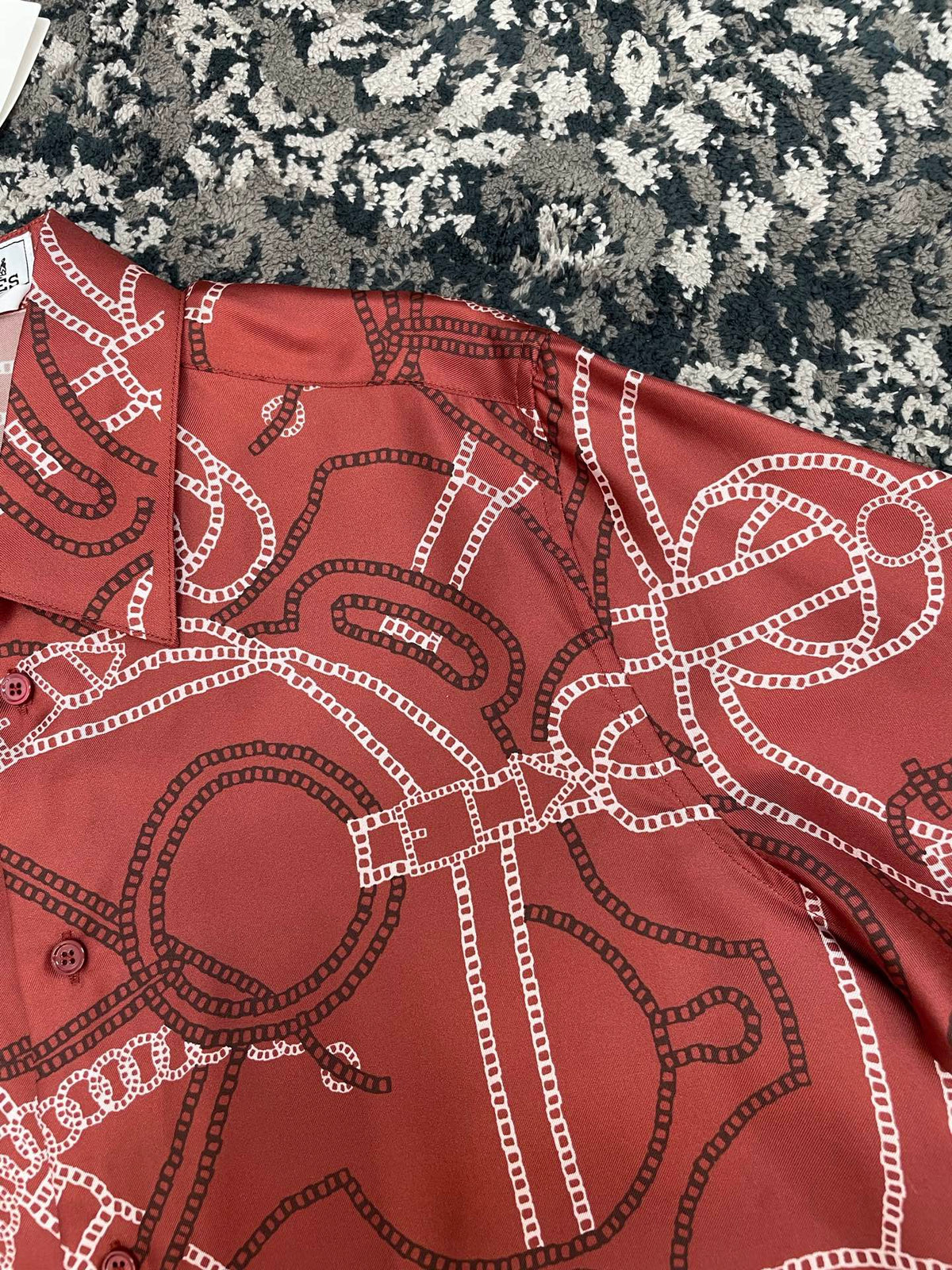 Hermes Long Sleeve Silk Shirt