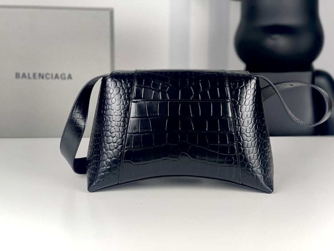 BLCG Downtown Crocodile Embossed Shoulder Bag