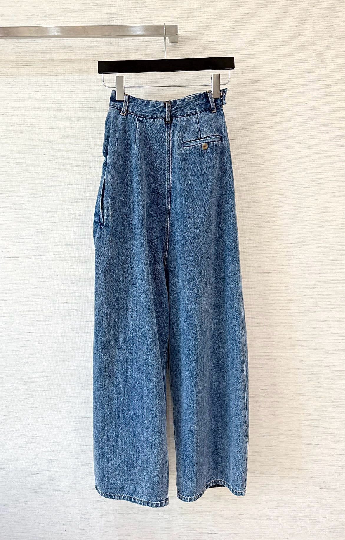 Loewe Blue Draped Jeans