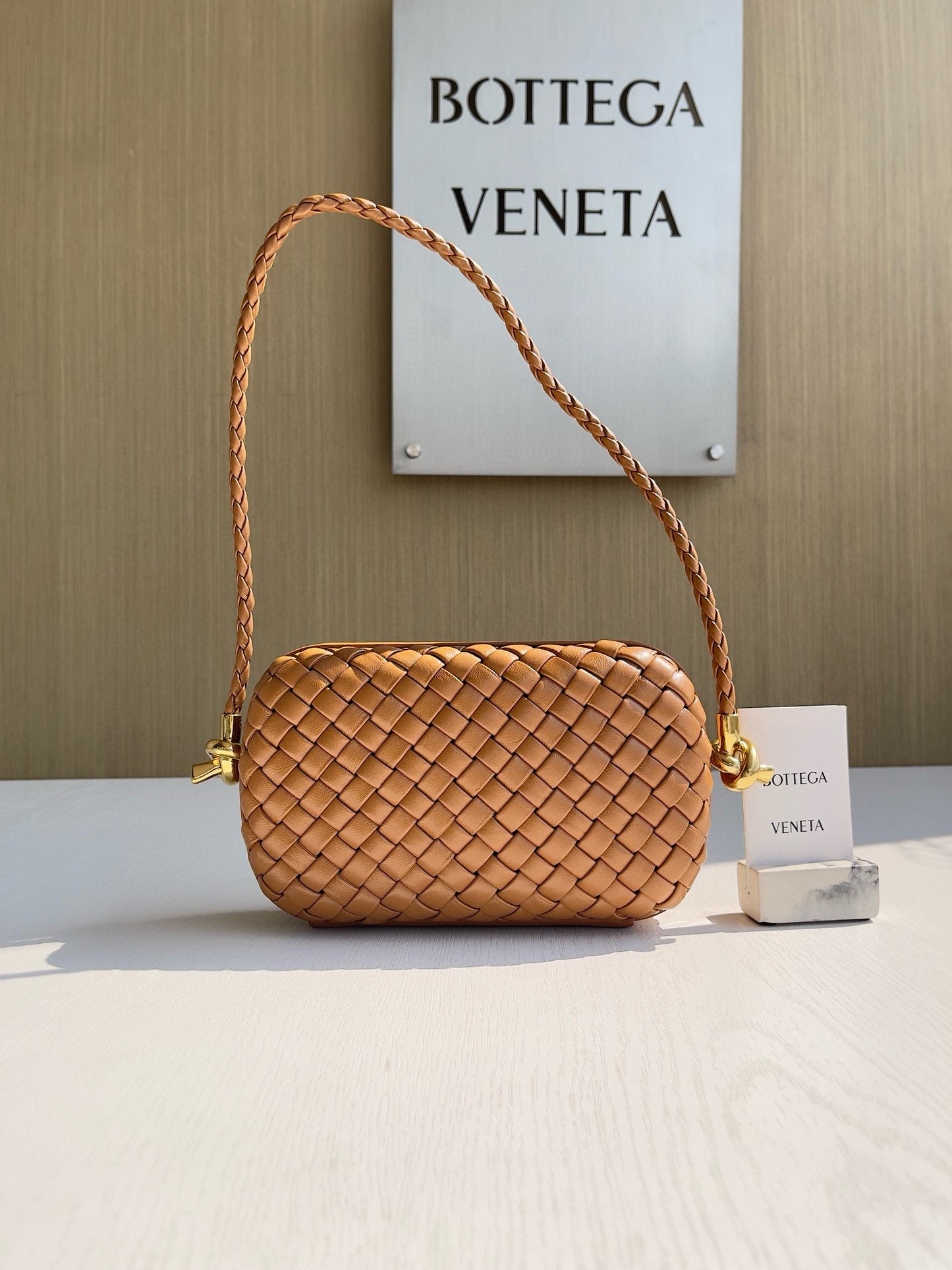 BV Knot Foulard Intrecciato Shoulder Bag