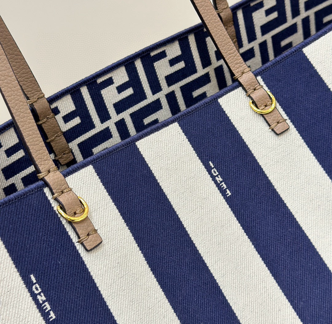 Fendi Pequin Roll Tote Bag (Large)